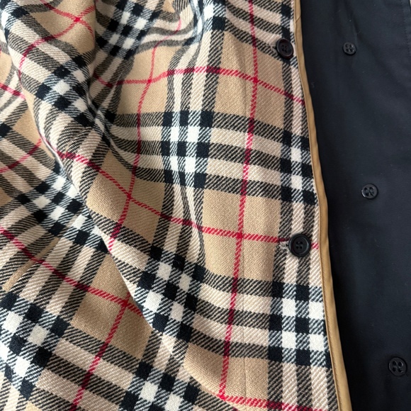 BURBERRY LONDON TRENCH COAT BRITISH REMOVABLE NOVA CHECK LINING CLASSIC BLACK 	4 - Picture 9 of 12